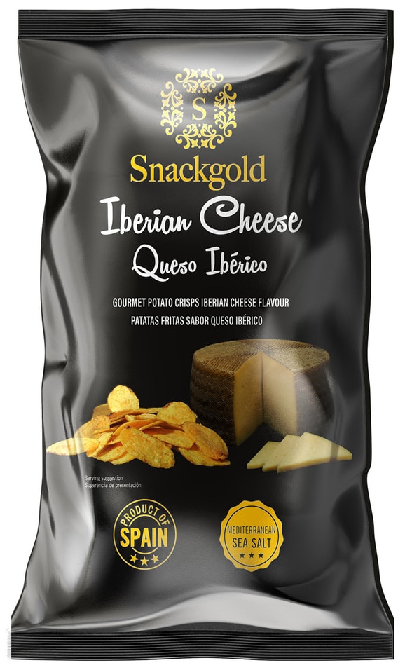 Чипсы Snackgold со вкусом сыра Иберико 125г