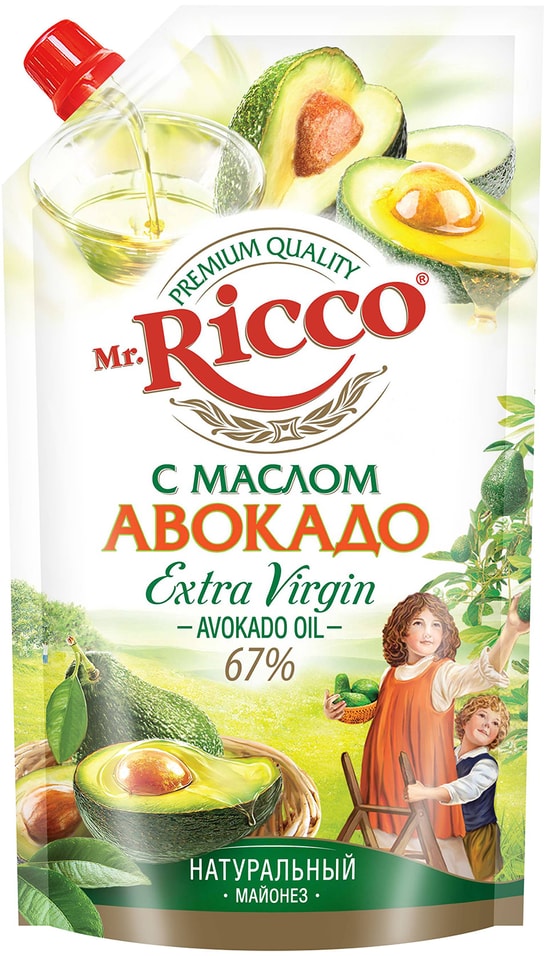 Майонез Mr. Ricco Organic с маслом авокадо 67% 400мл