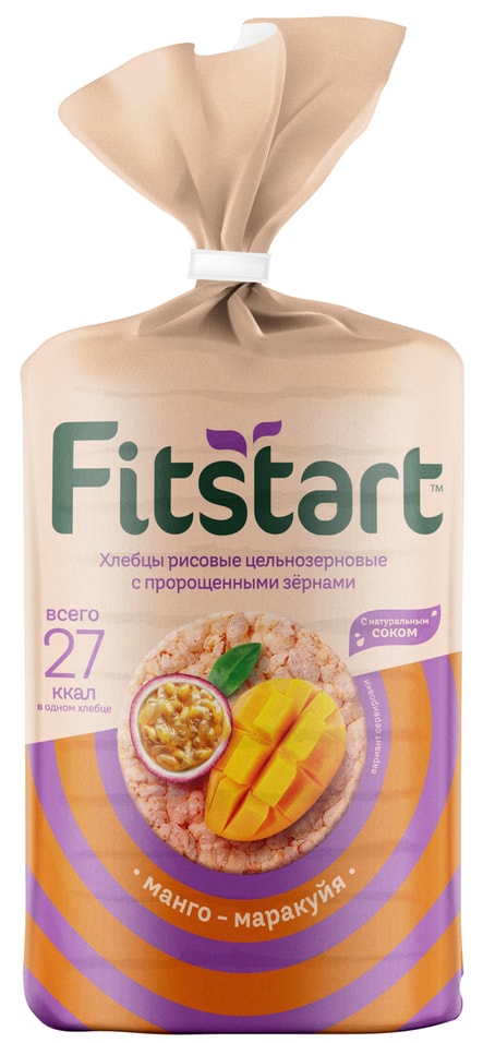 Хлебцы Fitstart рисовые Манго-маракуйя 100гс доставкой 65₽