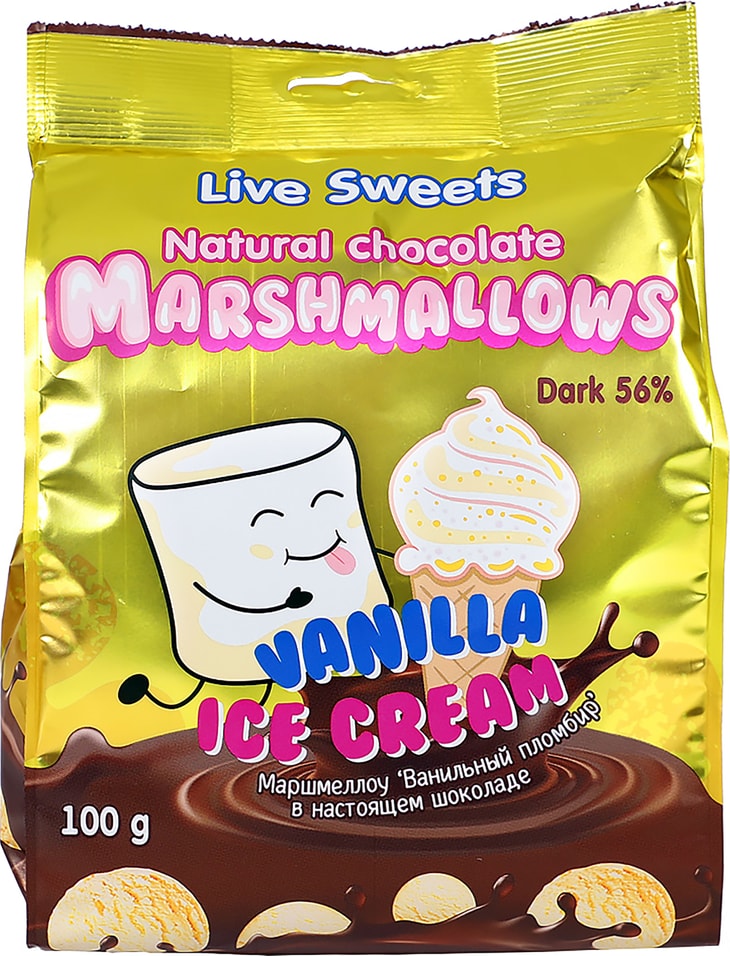 Маршмеллоу Live Sweets в шоколаде 100г