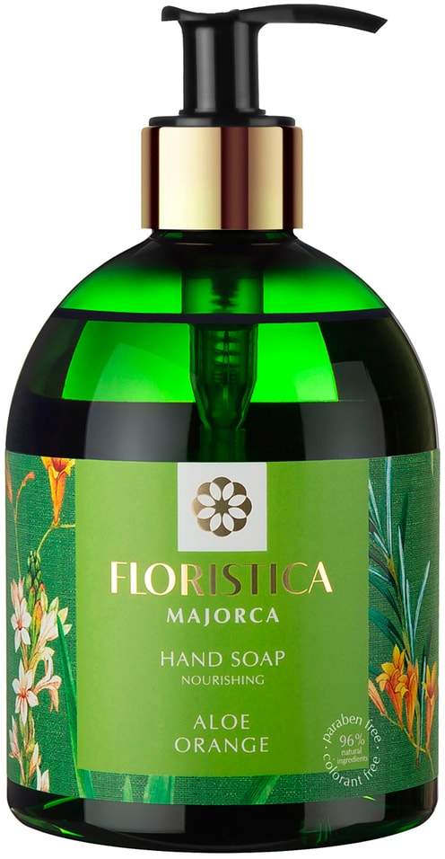 Мыло жидкое Floristica Майорка алоэ апельсин Глубокое увлажнение 500мл