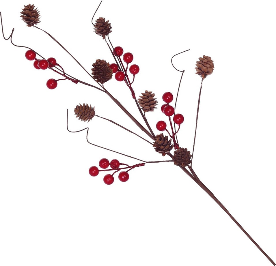 Украшение новогоднее Ветка 65см - Vprok.ru Перекрёсток