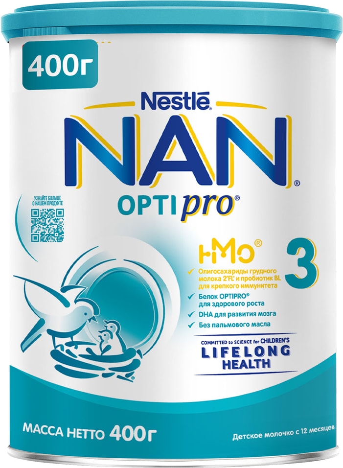 Смесь NAN 3 OPTIPRO молочная 400г
