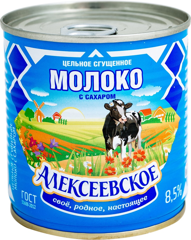Молоко сгущенное Алексеевское с сахаром 360г от Vprok.ru