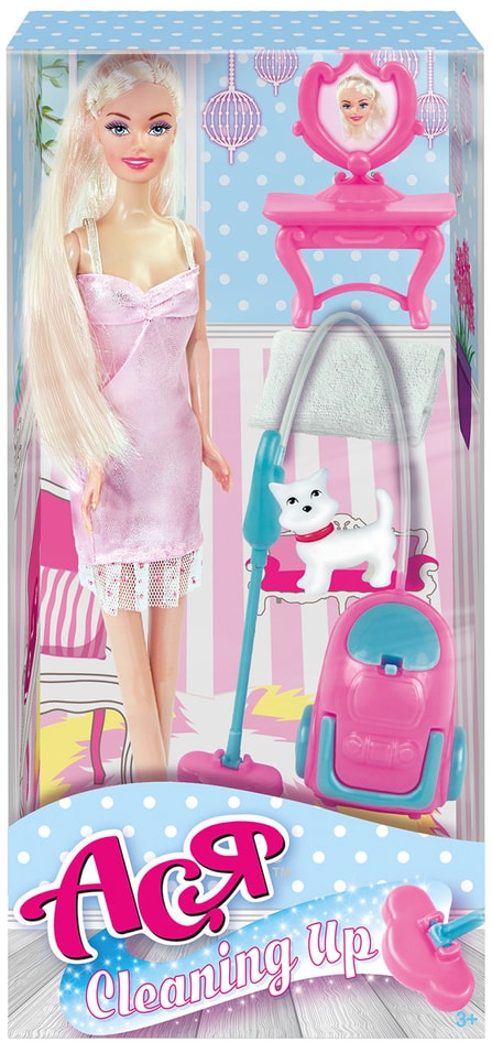 Игровой набор с куклой Toyslab Ася Уборка