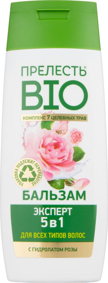 Бальзам для волос Прелесть Bio с гидролатом розы 5в1 250мл