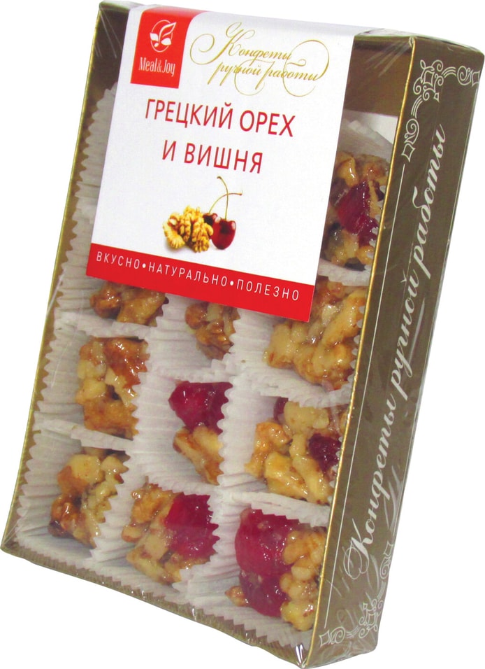 Конфеты Meal&Joy Nut delight Грецкий орех и вишня 135г от Vprok.ru