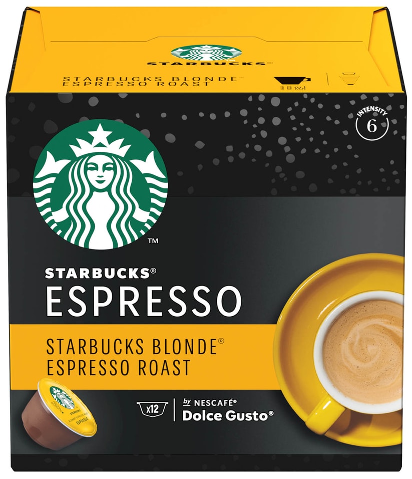 Кофе в капсулах Starbucks Blonde Espresso Roast для системы Nescafe Dolce Gusto 12шт от Vprok.ru