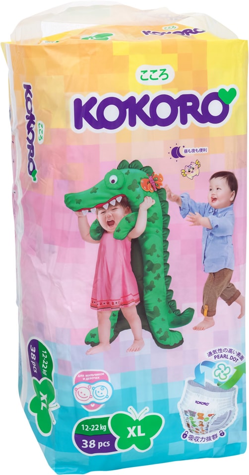 Подгузники-трусики Kokoro Junior XL 12-22кг 38шт