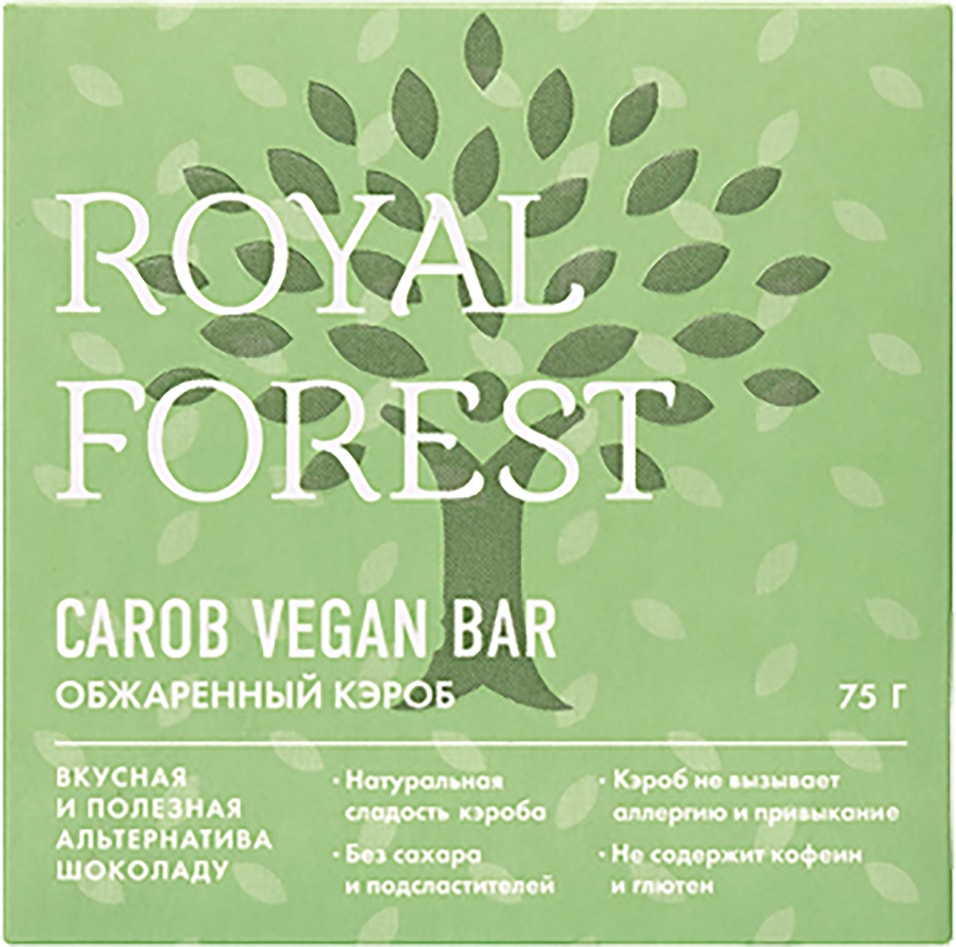 Шоколад Royal Forest Carob Milk Bar Обжаренный кэроб 75г