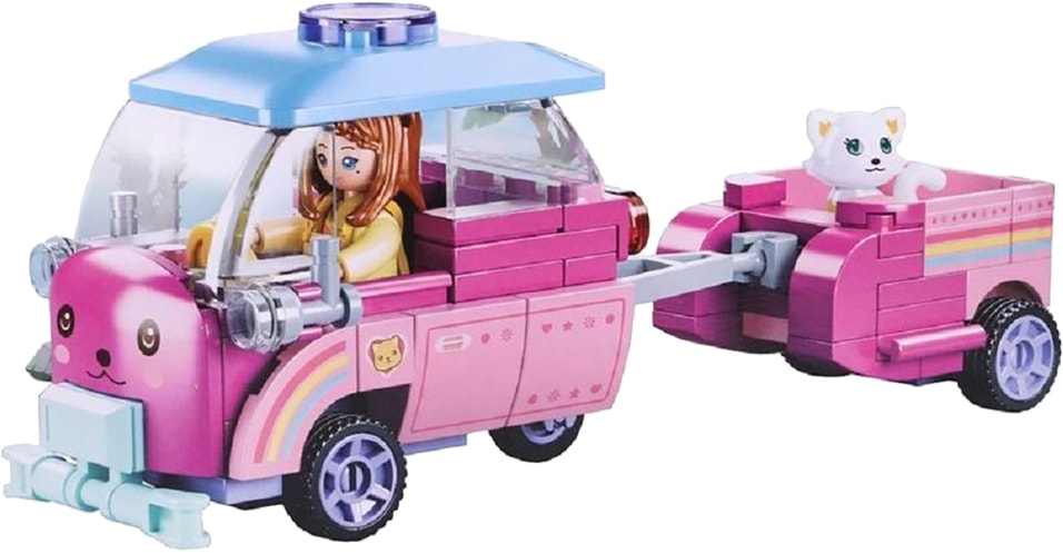 Конструктор Sluban Машинка с прицепом