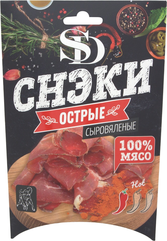 Снэки из говядины Сытный Дом Острые сыровяленые 30г 264₽