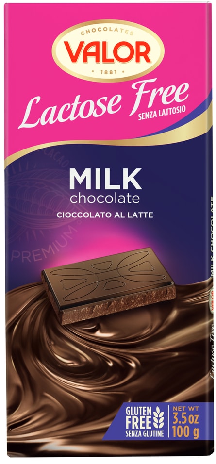 Шоколад Valor Молочный без лактозы 100г
