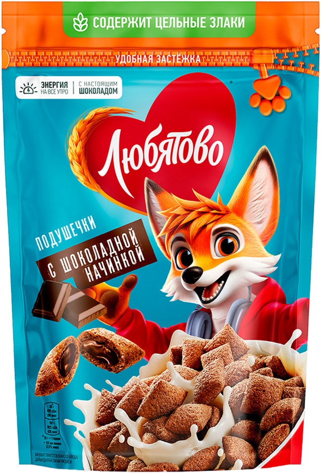 Подушечки Любятово С шоколадной начинкой 220г 165₽