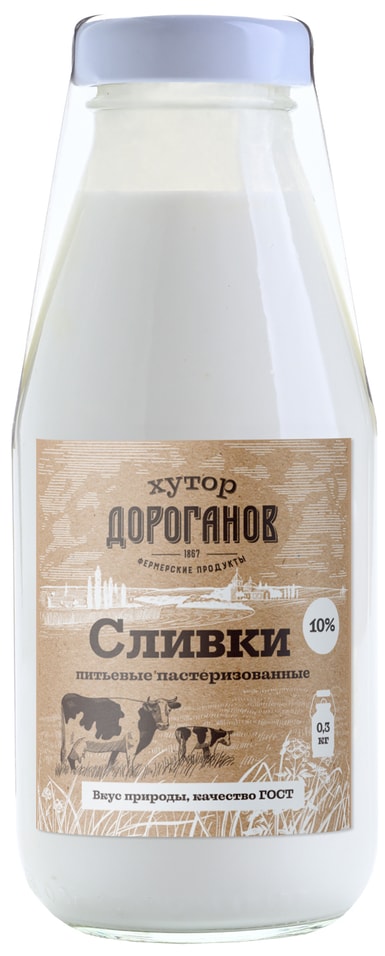 Сливки Хутор Дороганов 10% 300г