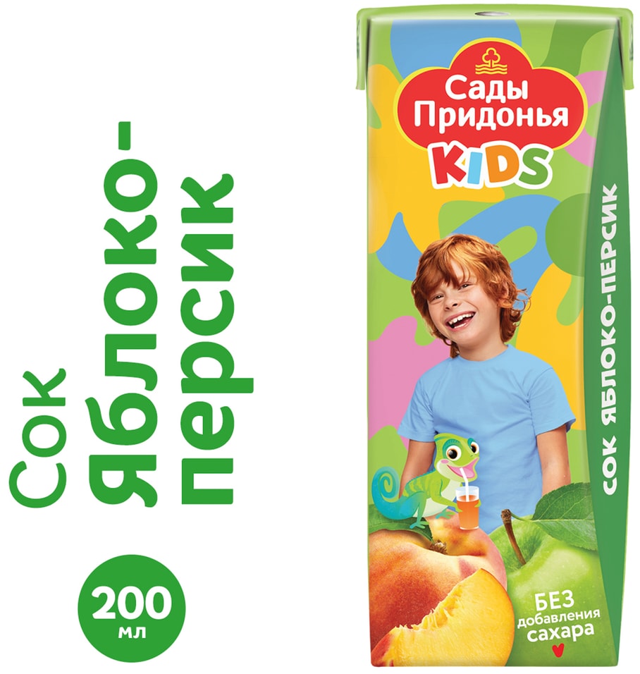 Сок Сады Придонья Kids Яблоко-Персик с 5 месяцев 200мл
