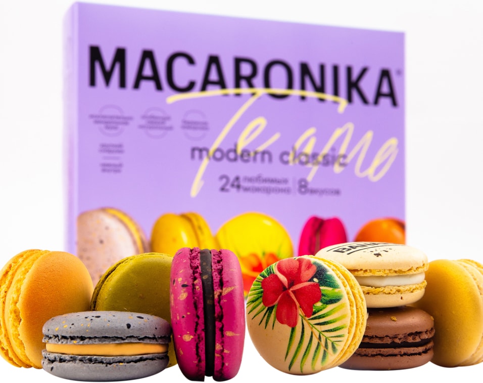Набор пирожных Macaronika Макарон Классик 24шт 1718₽