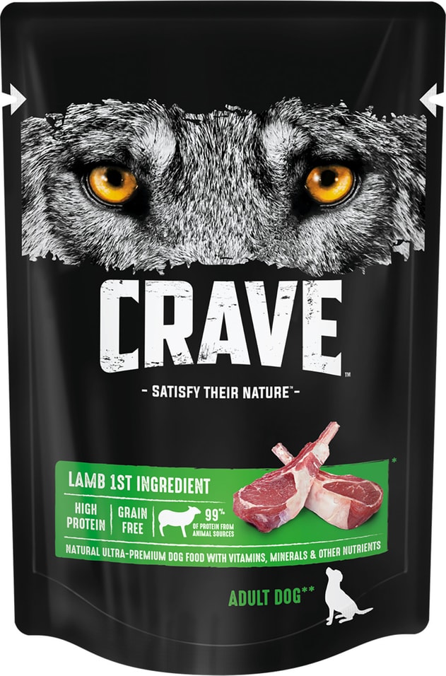 Влажный корм для собак Crave Ягненок 85г 75₽