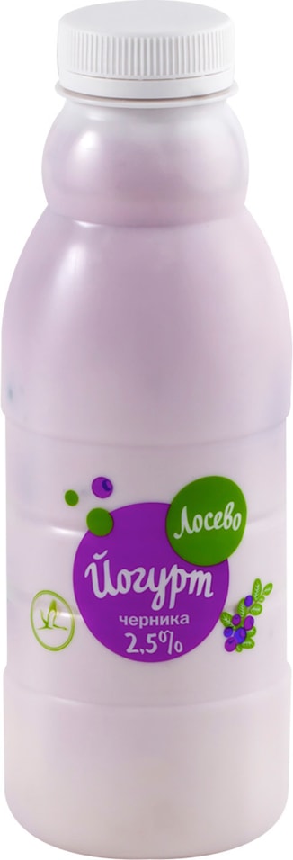 Йогурт питьевой Лосево с черникой 2.5% 330г