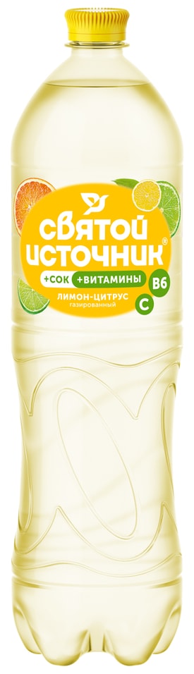 Напиток Святой Источник Вода + Сок Лимон-Цитрус 1.5л