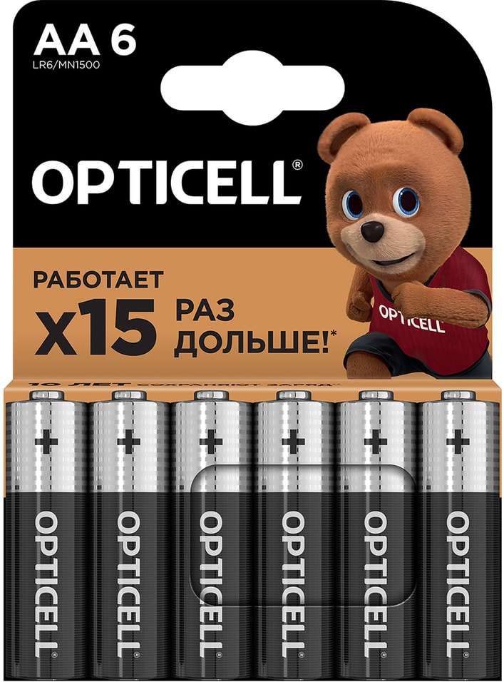 Батарейки Opticell AA 6шт - Vprokru Перекрёсток 519₽