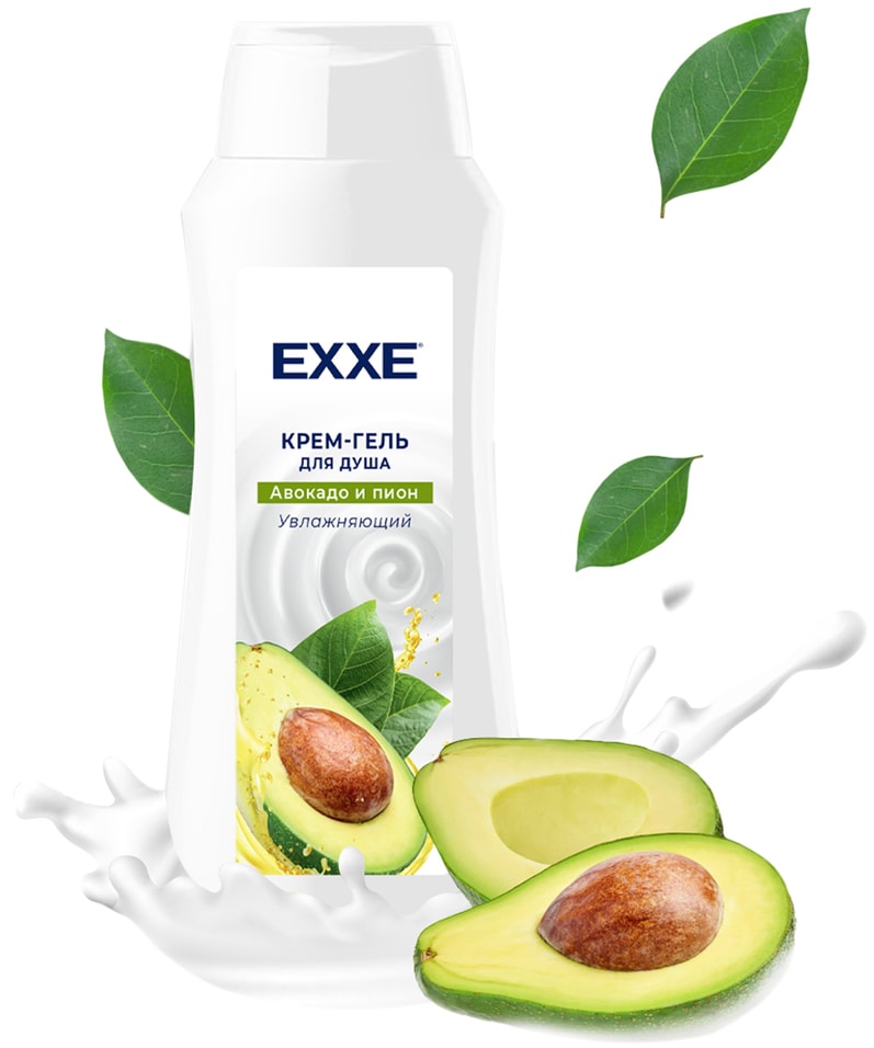 Крем-гель для душа EXXE Авокадо и пион увлажняющий 400мл 149₽