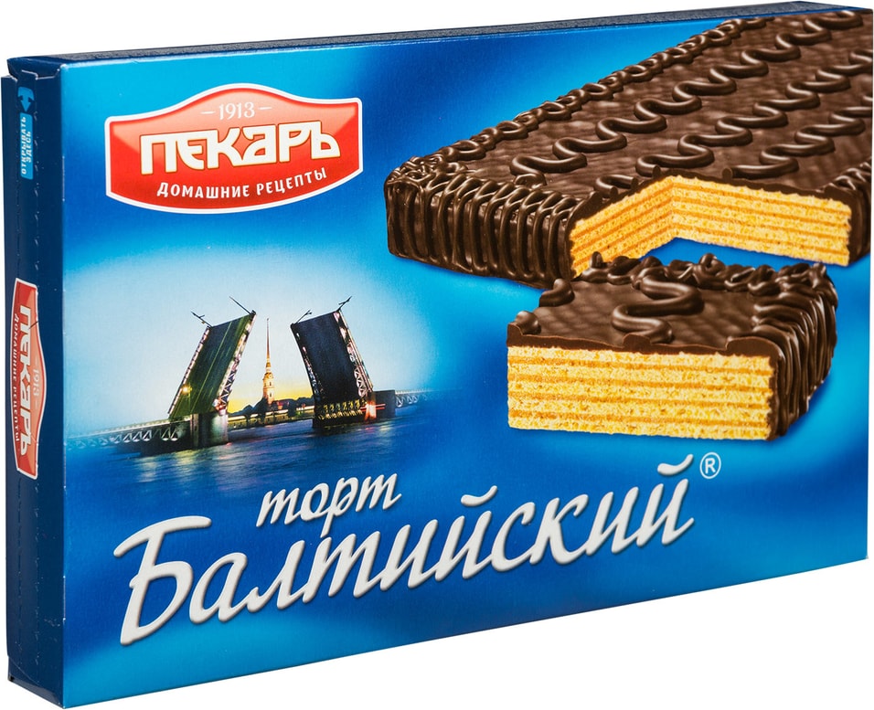 Вафельный торт Пекарь Балтийский 320г от Vprok.ru