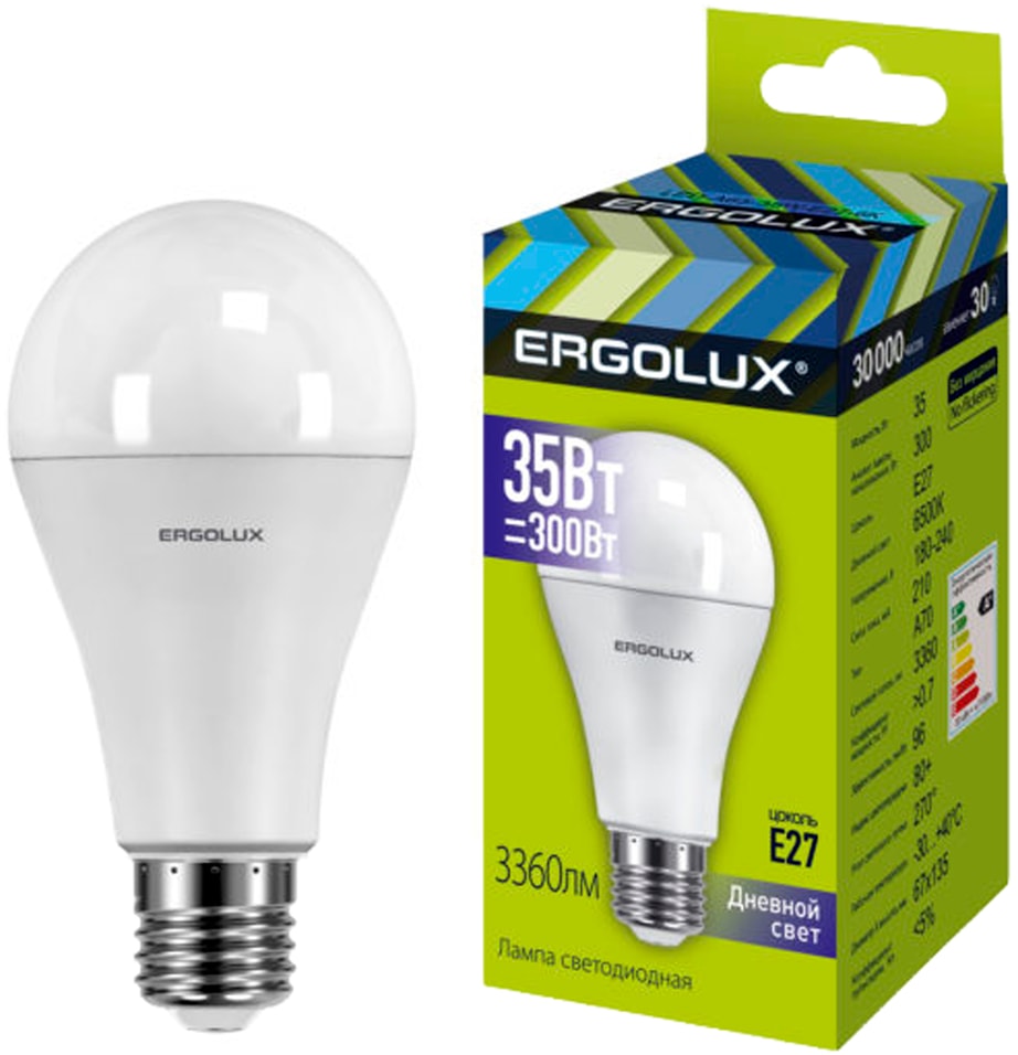 Лампа Ergolux светодиодная LED A70 35W E27 6K