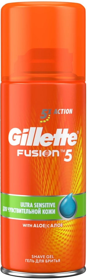 Гель для бритья Fusion 5 для чувствительной кожи Gillette 75мл от Vprok.ru
