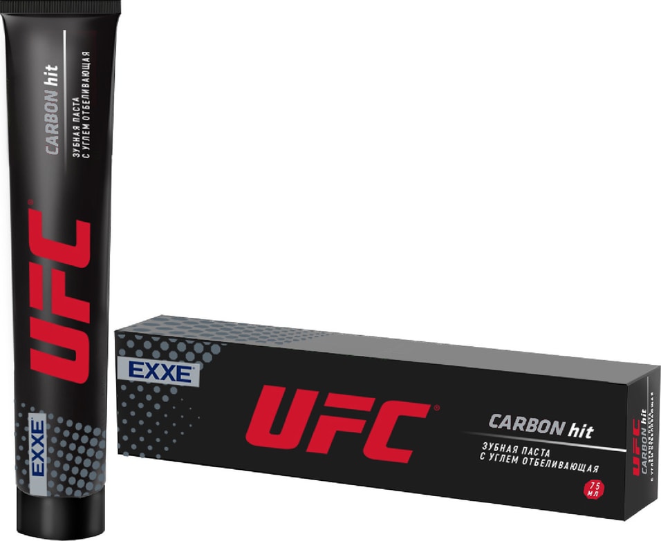 Зубная паста EXXE UFC Carbon hit Отбеливающая с углем 75мл от Vprok.ru