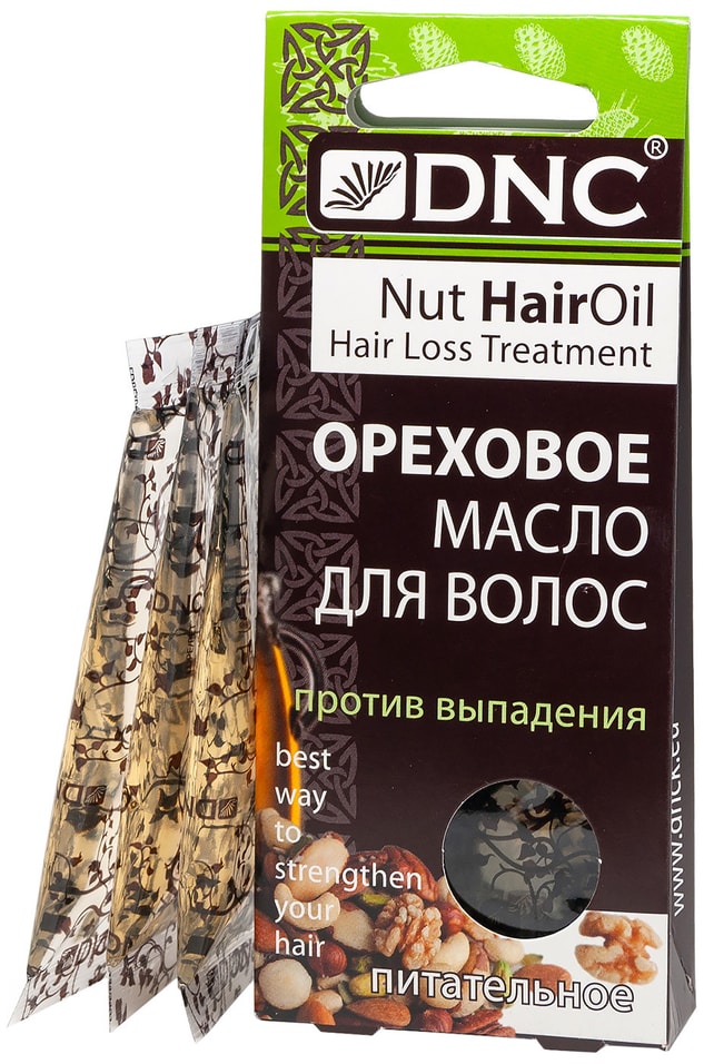 Отзывы о Масле для волос DNC Ореховое питательное 3*15мл