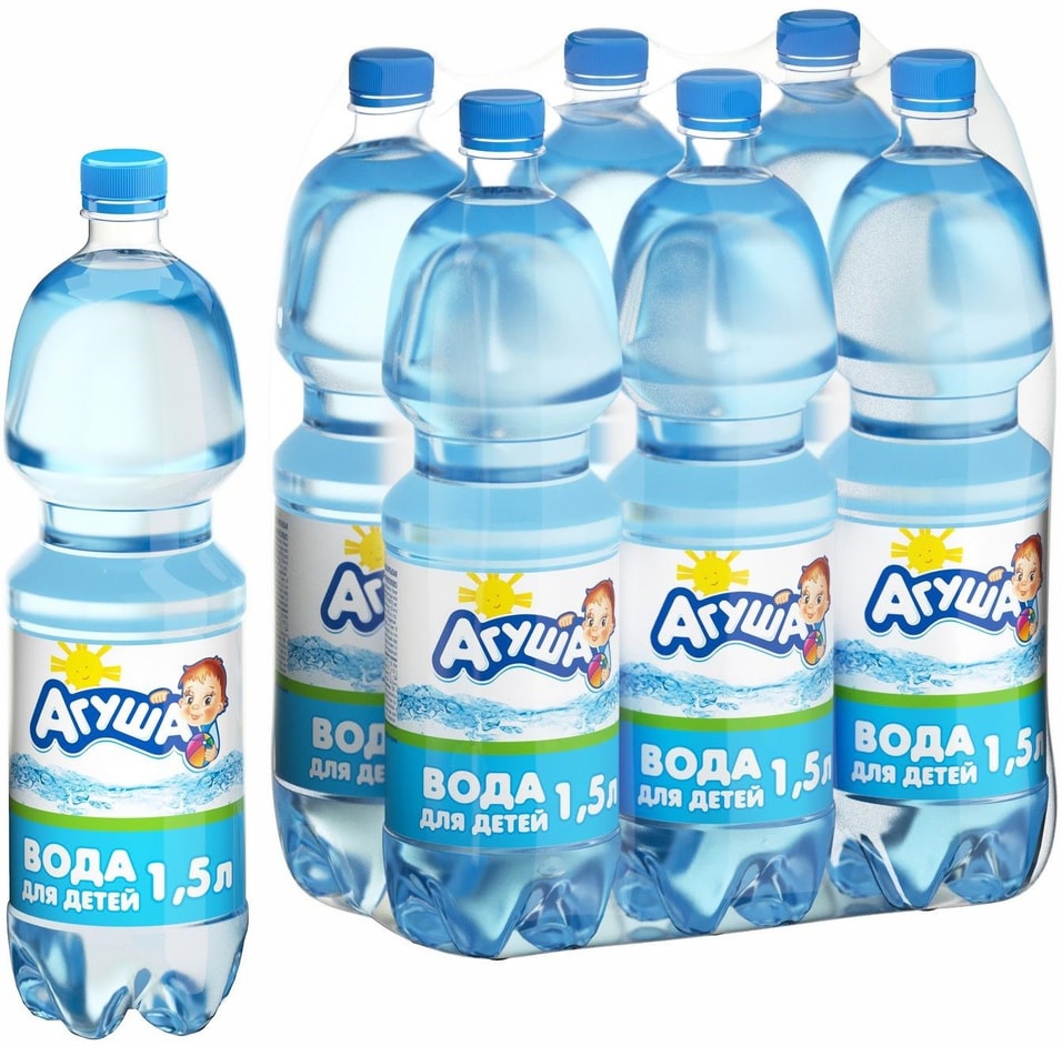 Вода Агуша для детей негазированная 1.5л (упаковка 3 шт.)