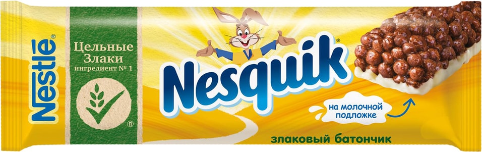 Батончик Nesquik с цельными злаками шоколадный 25г от Vprok.ru