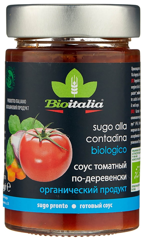 Соус BioItalia Томатный по-деревенски 180г