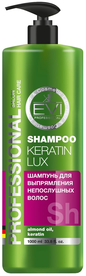 Шампнуь для волос EVI professional Кератиновое выпрямление 1л от Vprok.ru