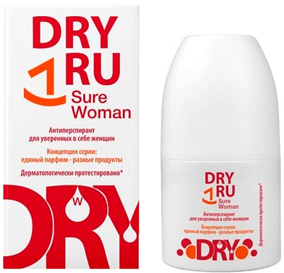 Антиперспирант Dry Ru Sure Woman для уверенных в себе женщин 50мл