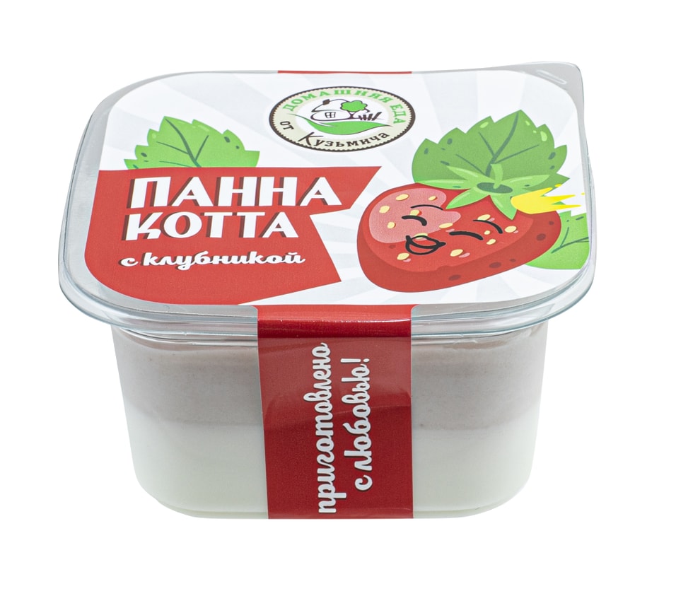 Панна-Котта Домашняя еда от Кузьмича Клубника 180г 169₽