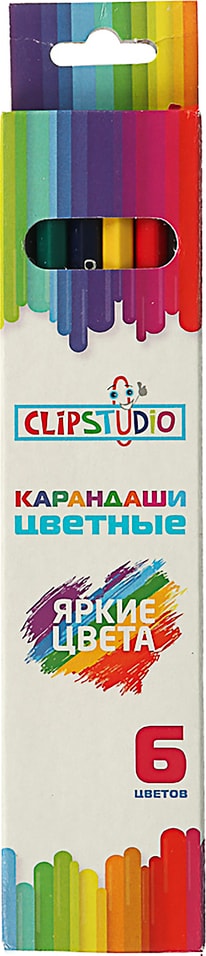 Набор цветных карандашей Clipstudio 6 цветов