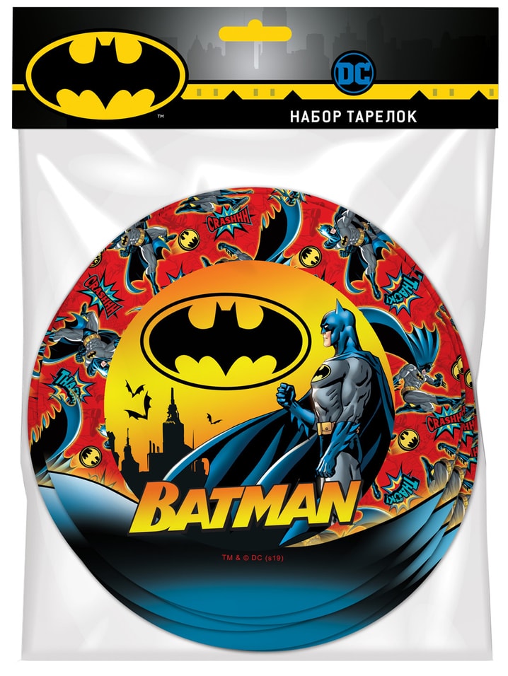Бумажные тарелки Batman 6шт от Vprok.ru