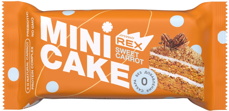 Пирожное протеиновое ProteinRex Морковный тортик 40г