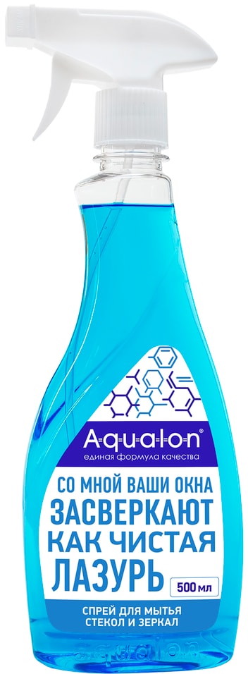 Средство чистящее Aqualon Лазурь для мытья стекол и зеркал 500мл