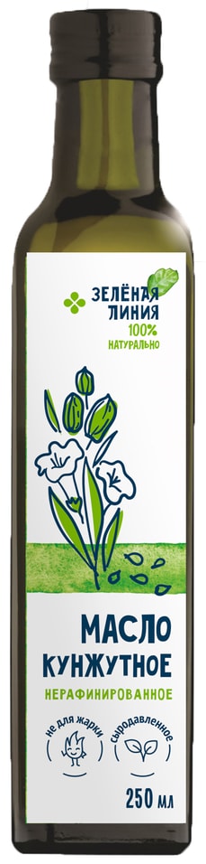Масло Зеленая линия кунжутное нерафинированное 250мл