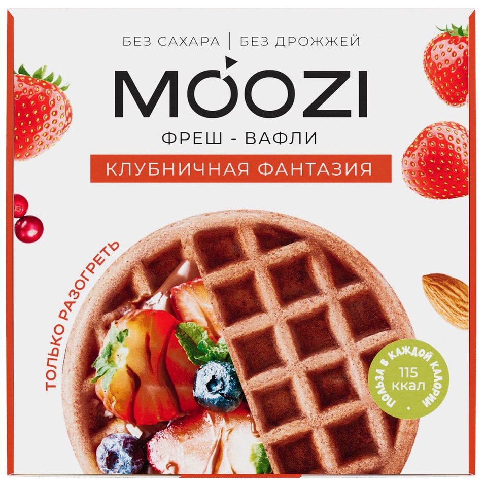 Фреш-вафли Moozi Клубничная фантазия 100гс доставкой!
