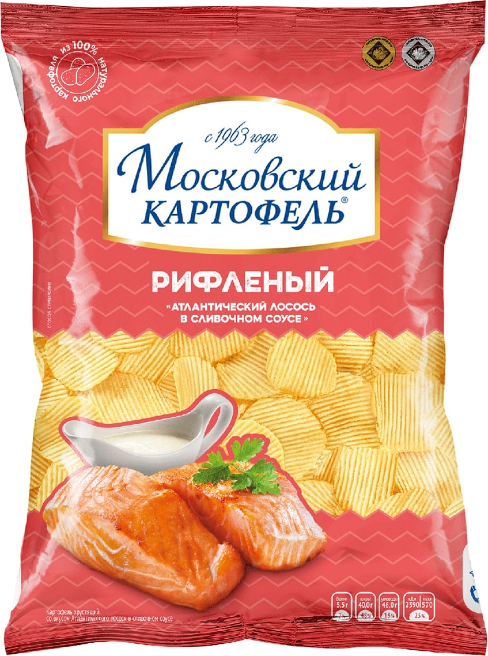 Чипсы Московский картофель Атлантический лосось 150г