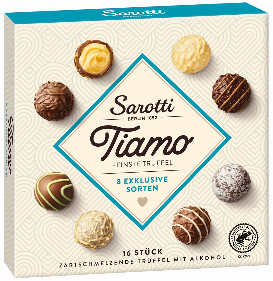 Конфеты Sarotti Tiamo Трюфели с алкоголем 200г