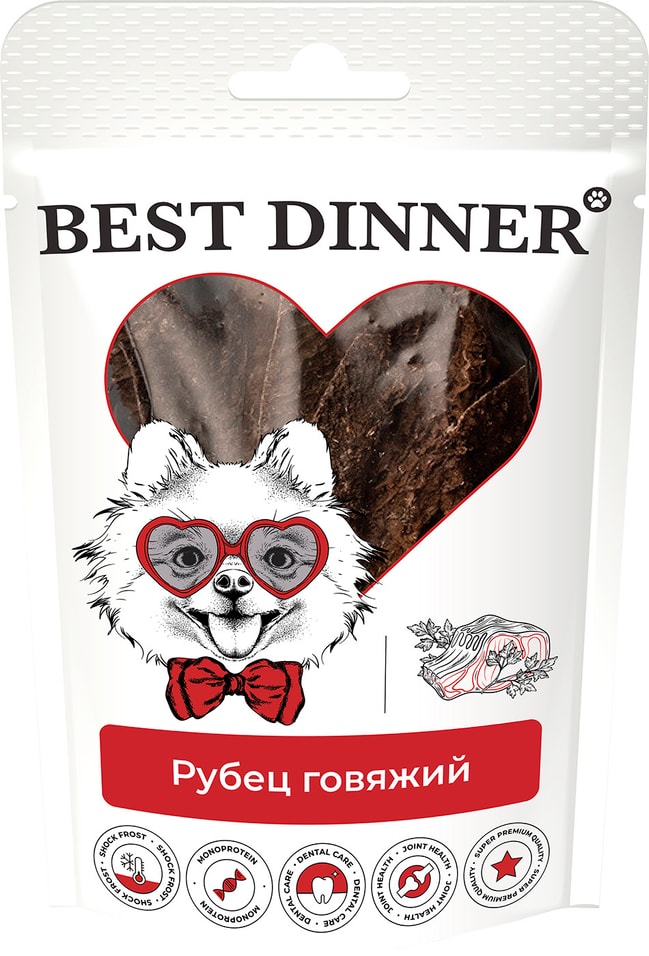 Лакомство для собак Best Dinner Freeze Dry Рубец говяжий 35г 206₽