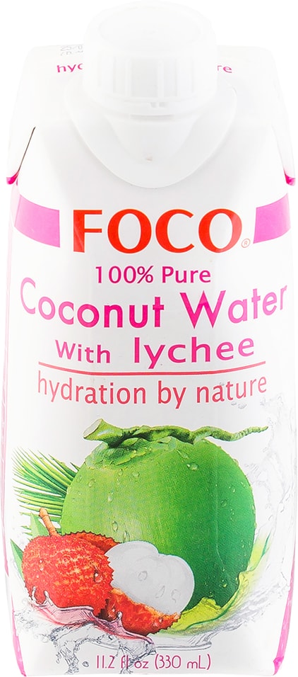 Вода кокосовая Foco с соком личи 330мл