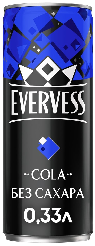 Напиток Evervess Cola zero sugar 330мл. Закажите онлайн!