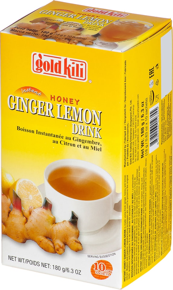Напиток Gold Kili Имбирный с медом и лимоном 10пак от Vprok.ru