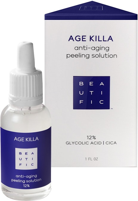 Пилинг для лица Beautific Age Killa Омолаживающий 12% с гликолевой кислотой и Центеллой Азиатской 30мл